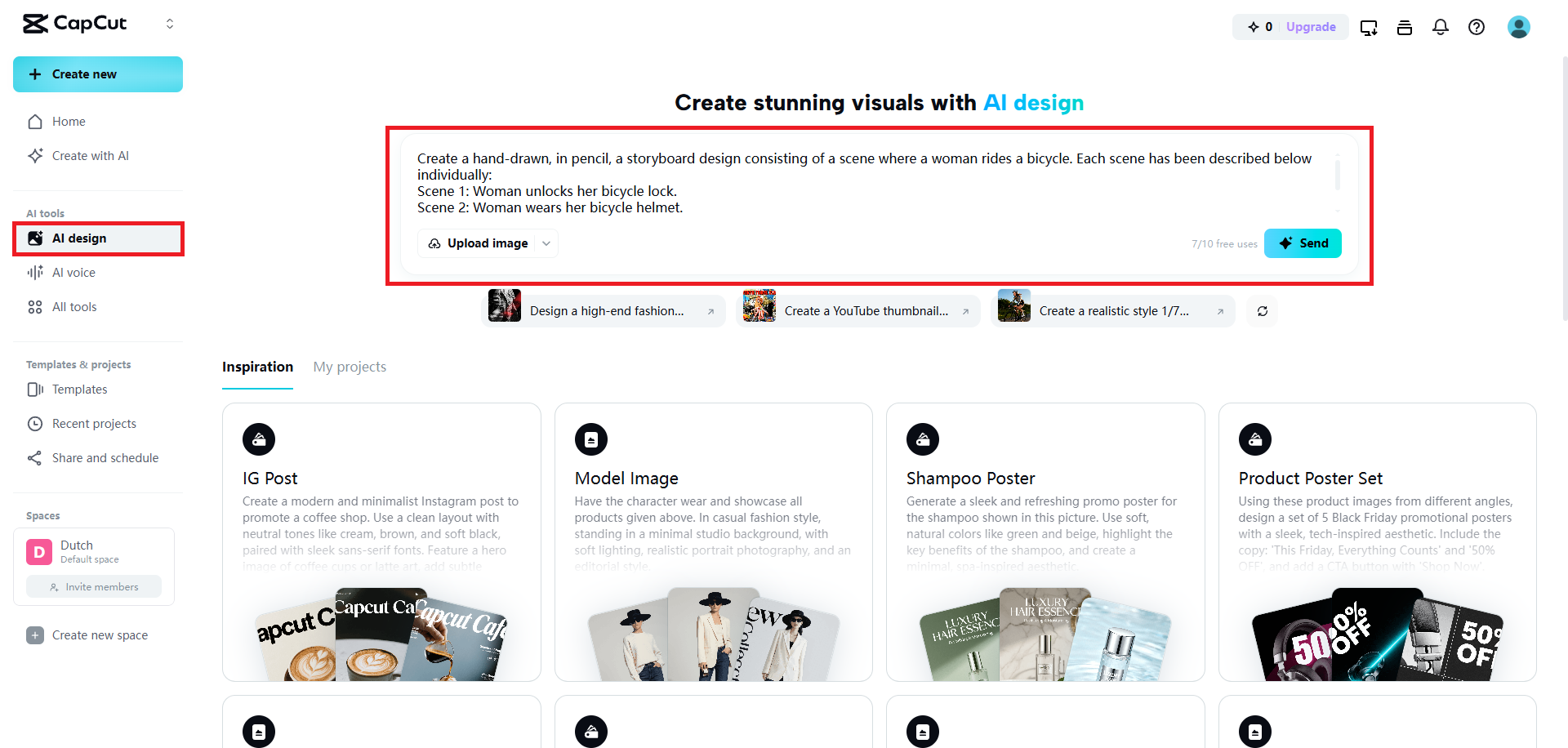 Hasilkan desain papan cerita Anda