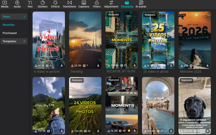 Шаблони CapCut