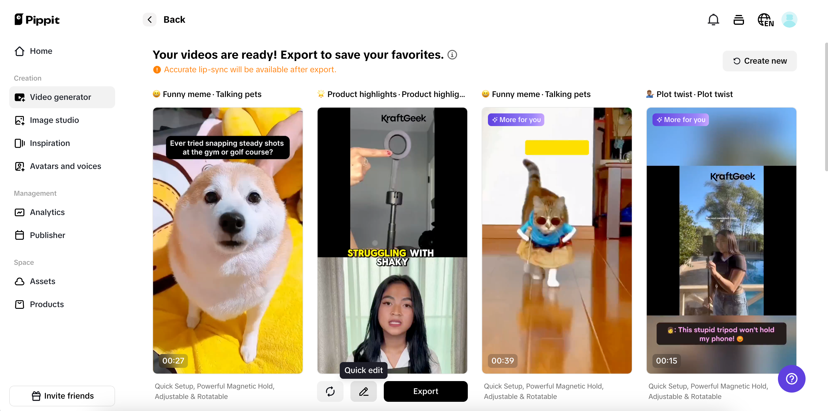 The "Quick edit" option