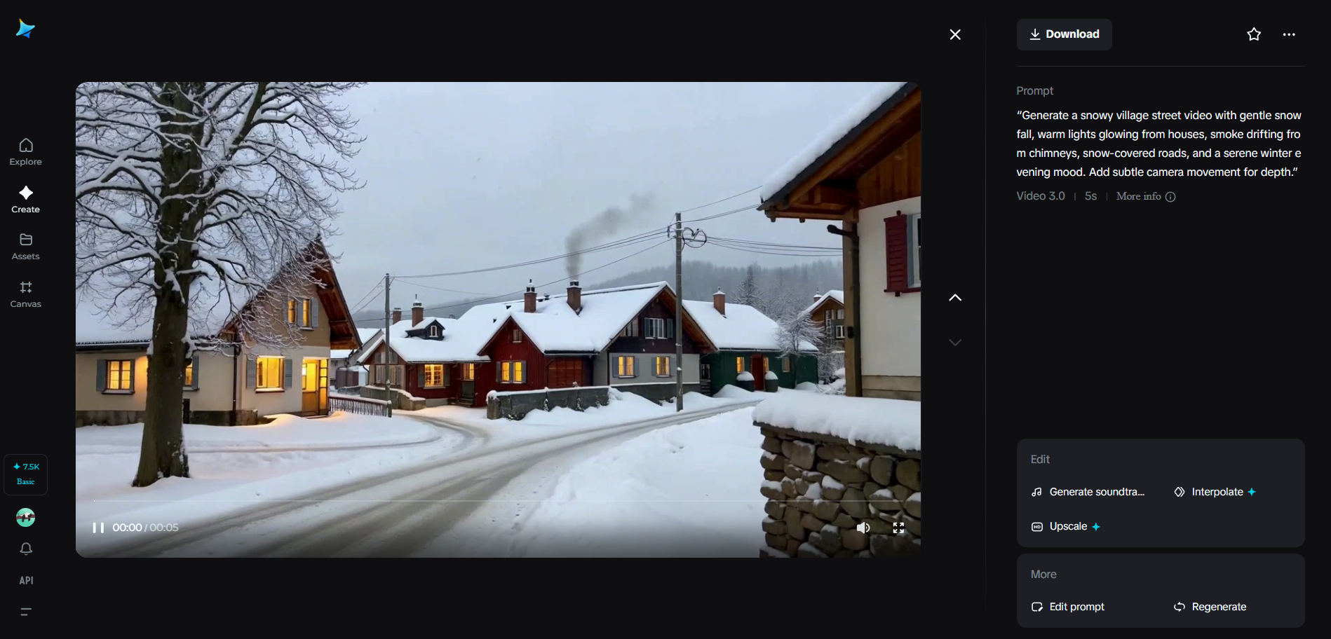 Snowy village streets images