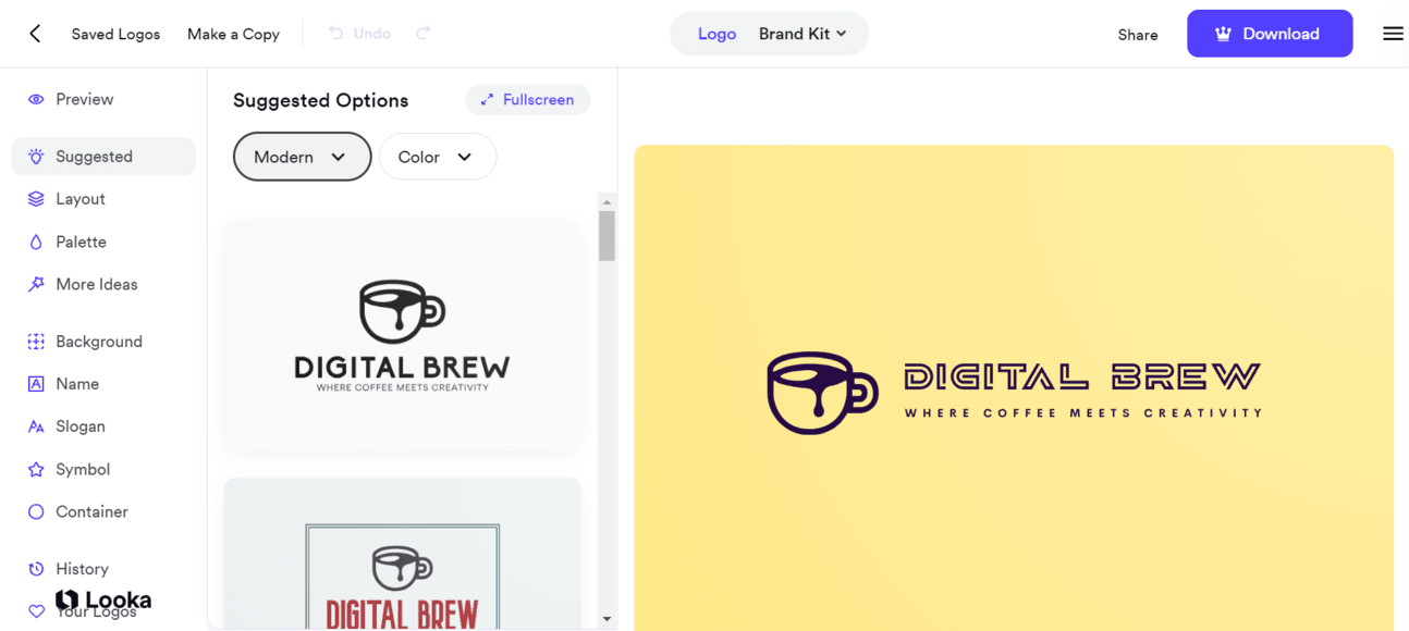 Looka logo maker