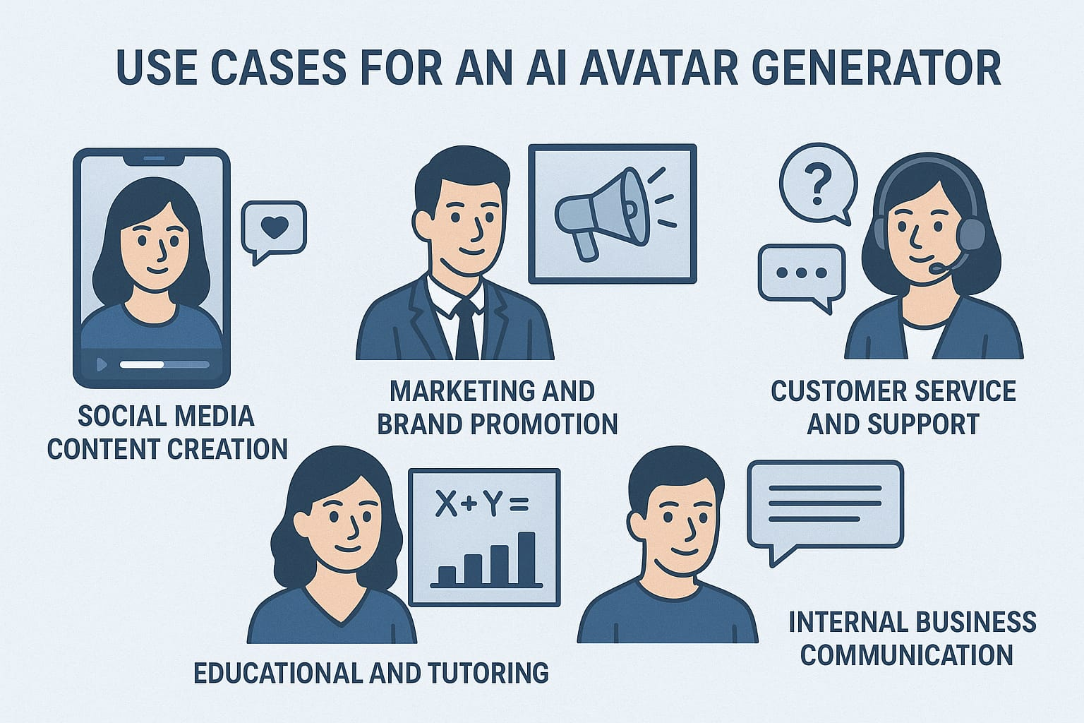 Ứng dụng của các trình tạo avatar AI