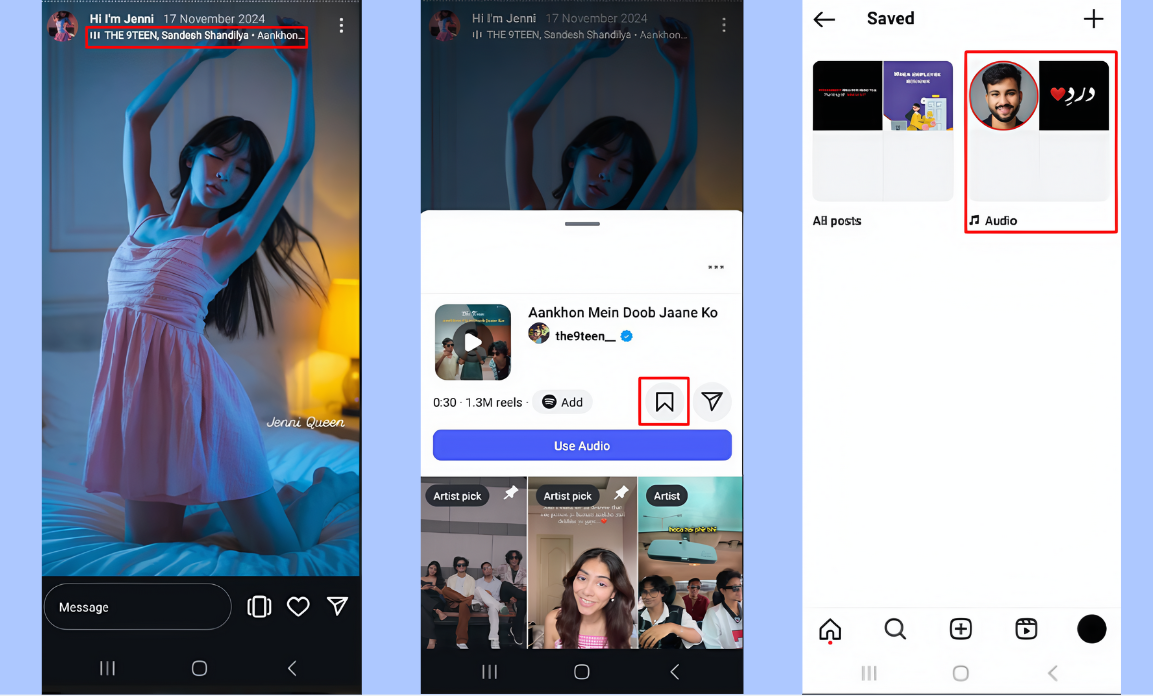 Save audio from Instagram Stories