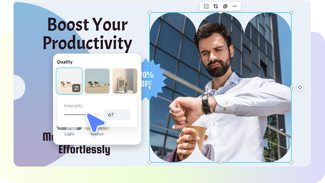 Create stunning marketing materials for your brand