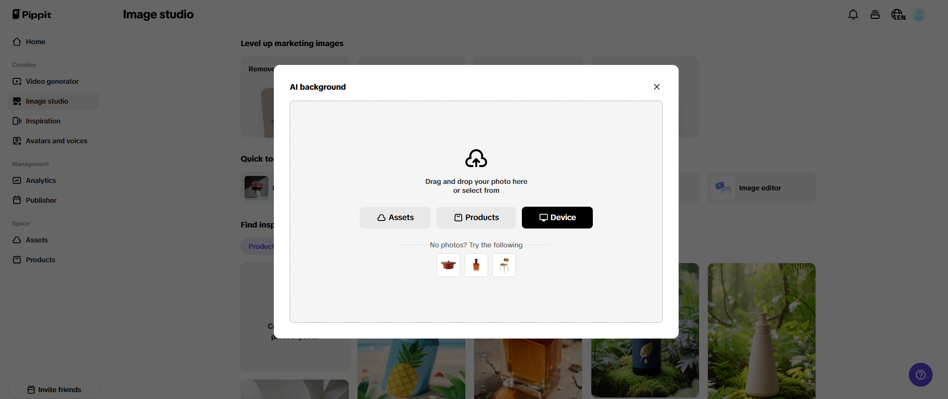 AI background generator