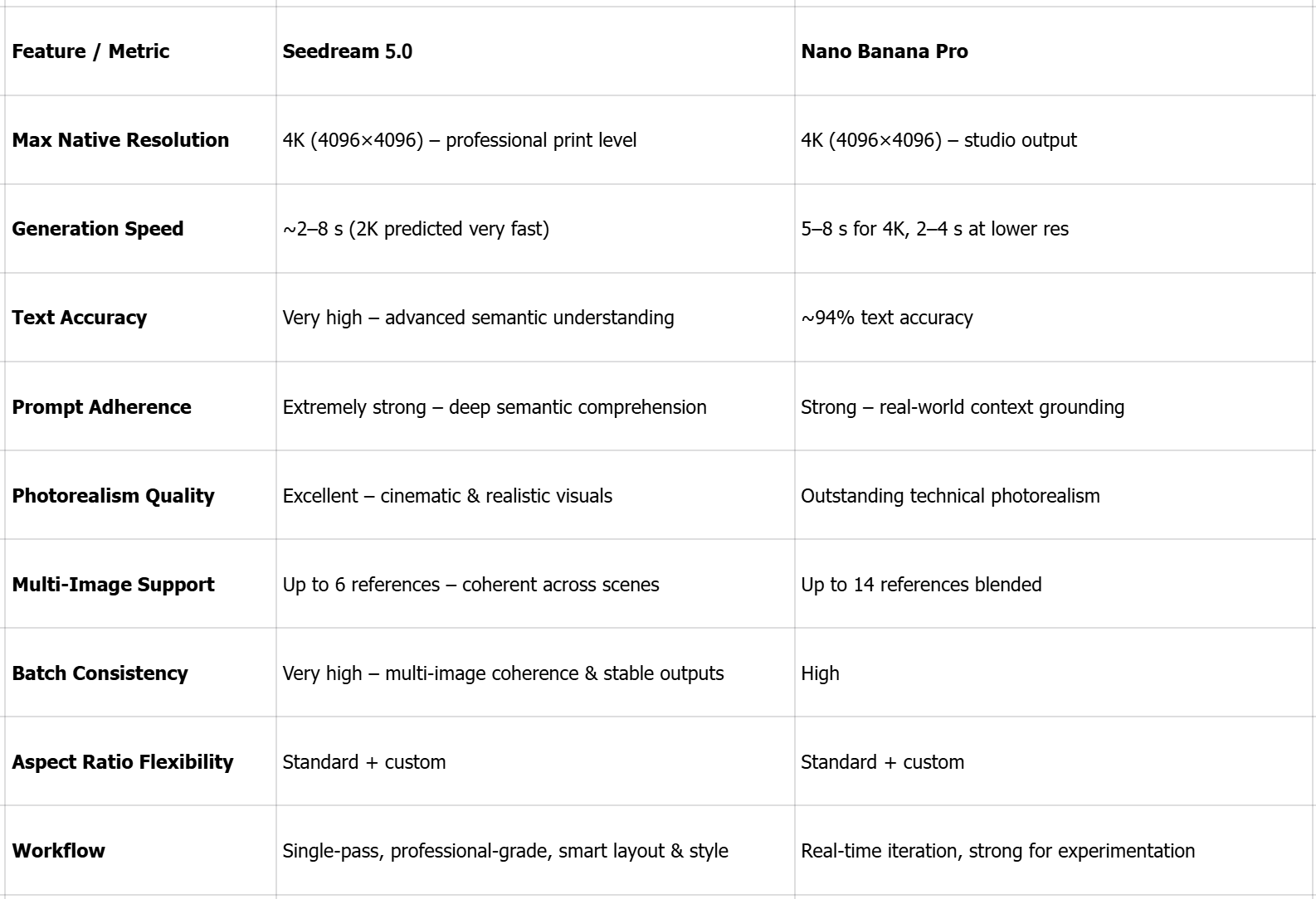 Seedream 5.0 vs Nano Banana Pro