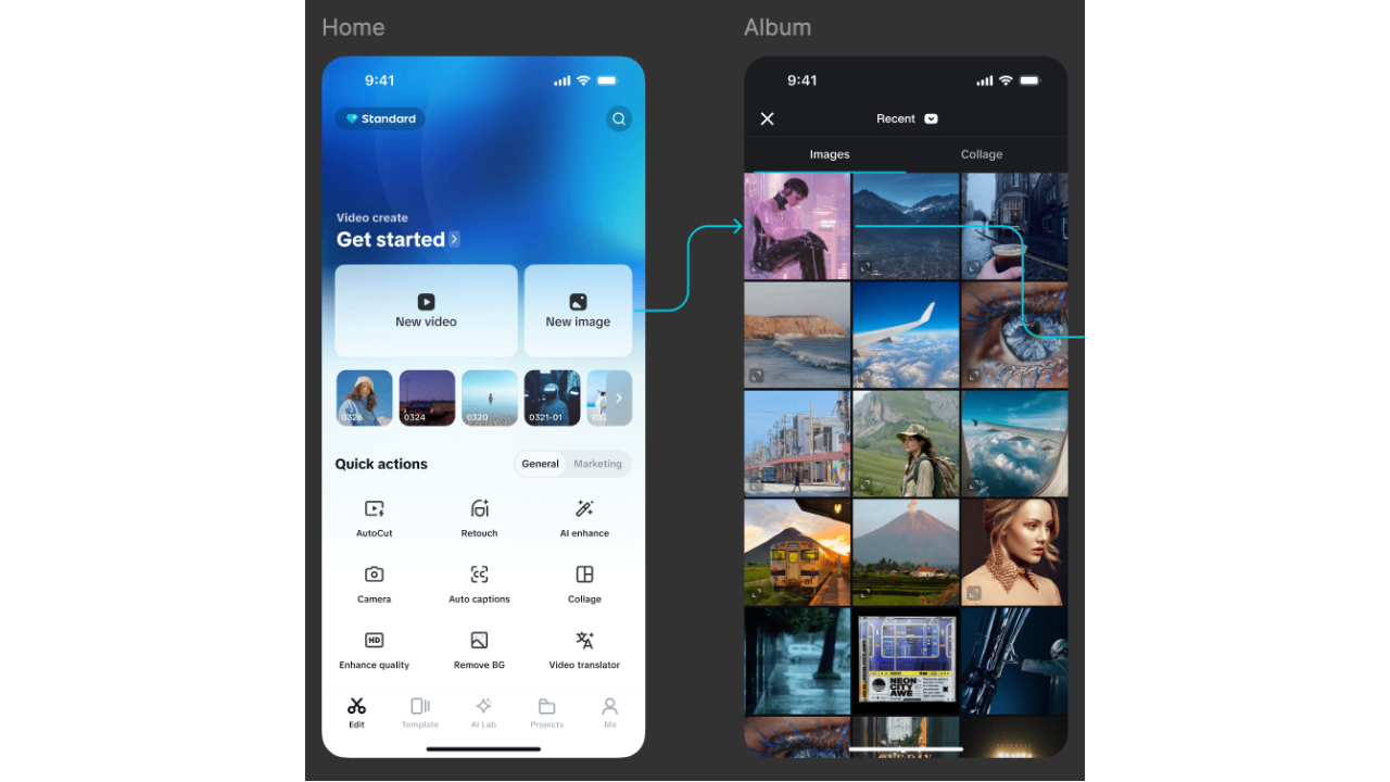 Auto photo enhancement: Upload your photo