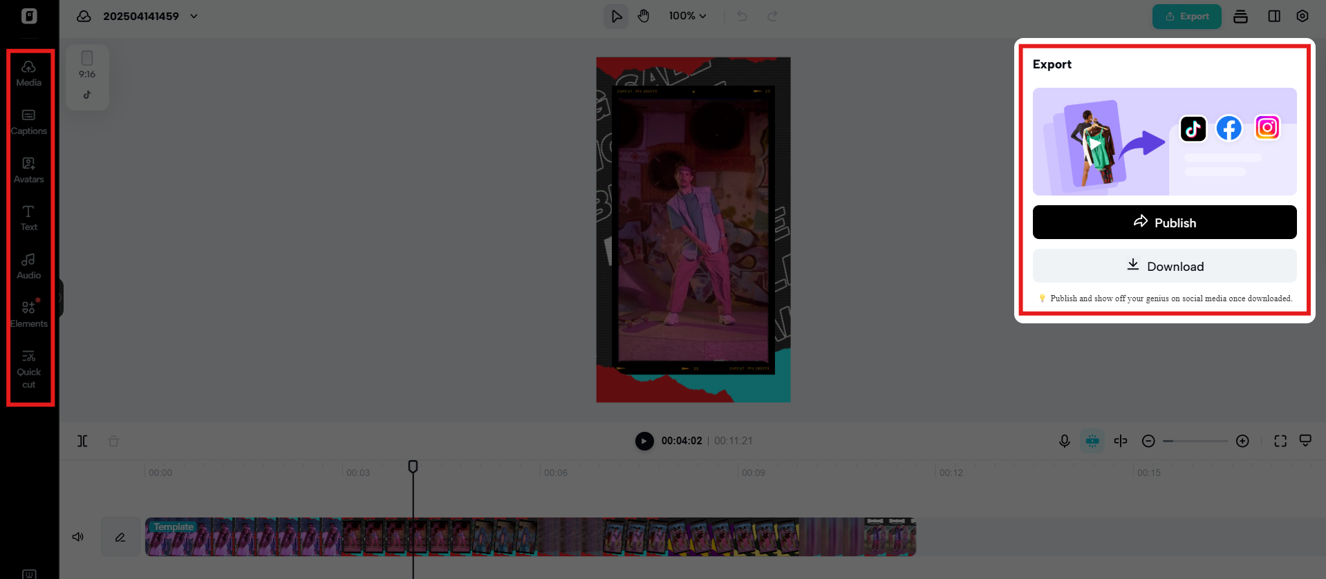 Refine video and export