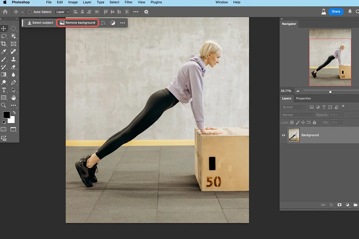 Choose the 'Remove Background' option