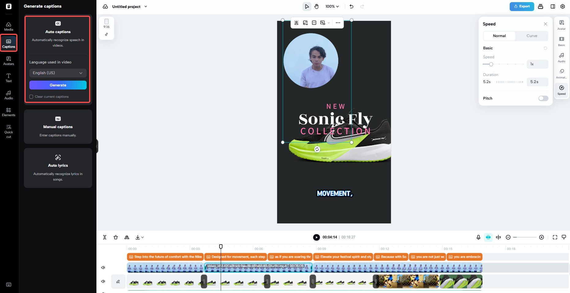 Auto captions
