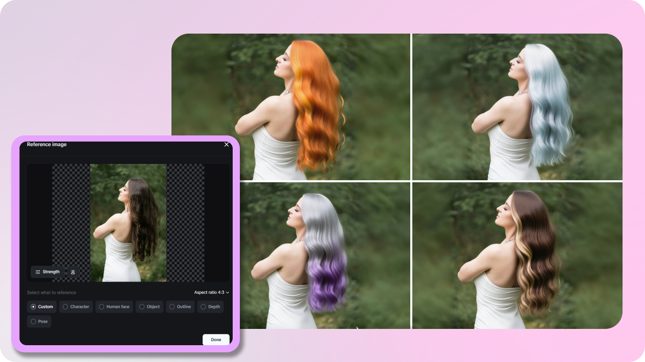 Fotoğrafla saç rengi değiştirici