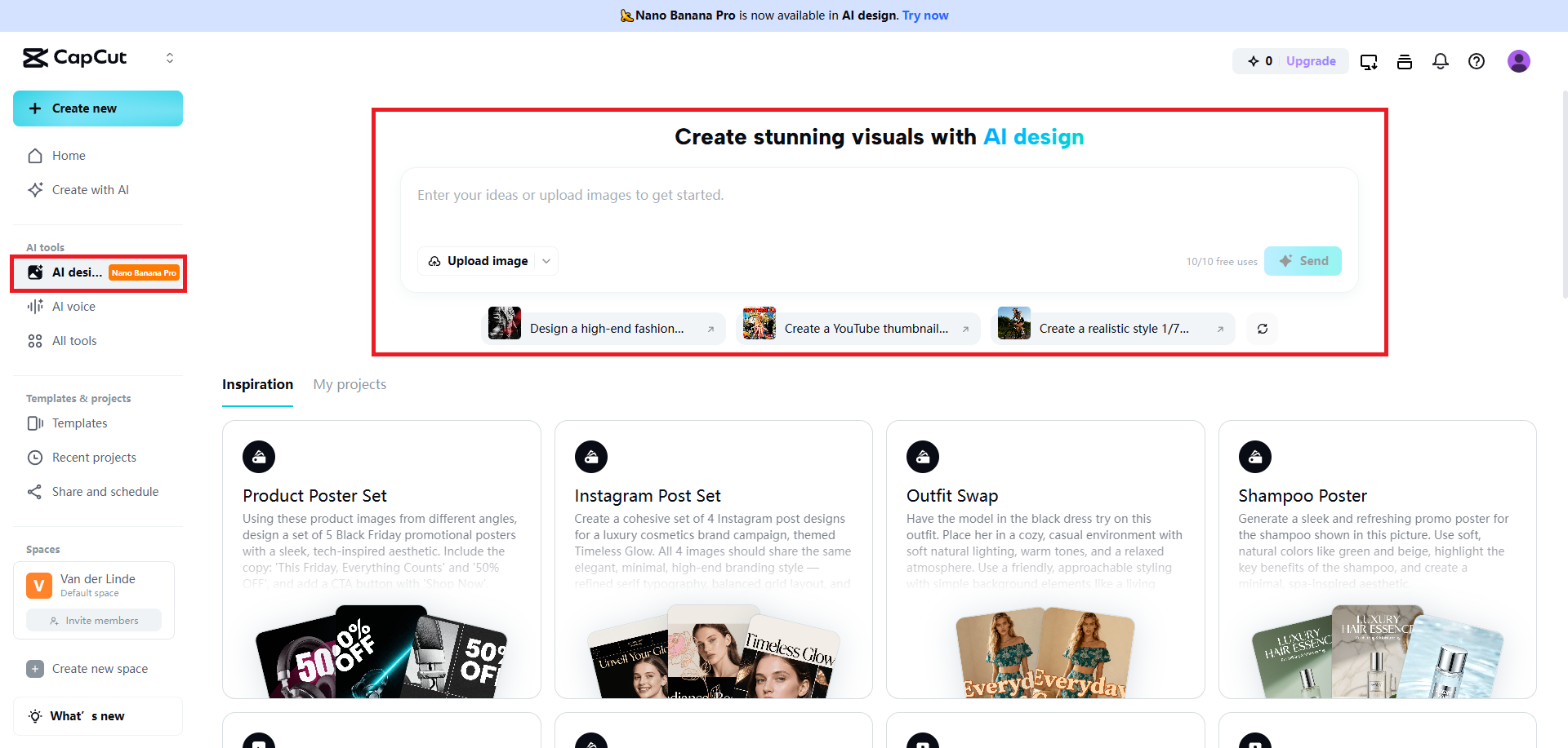Select the AI design function