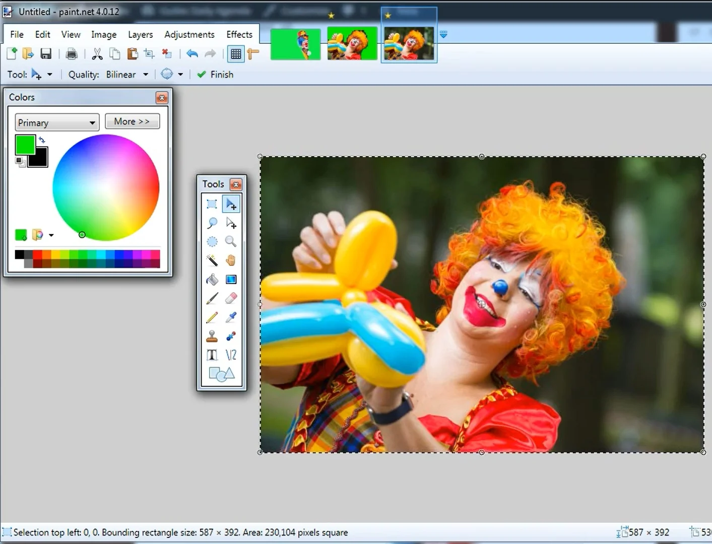 Open your image
