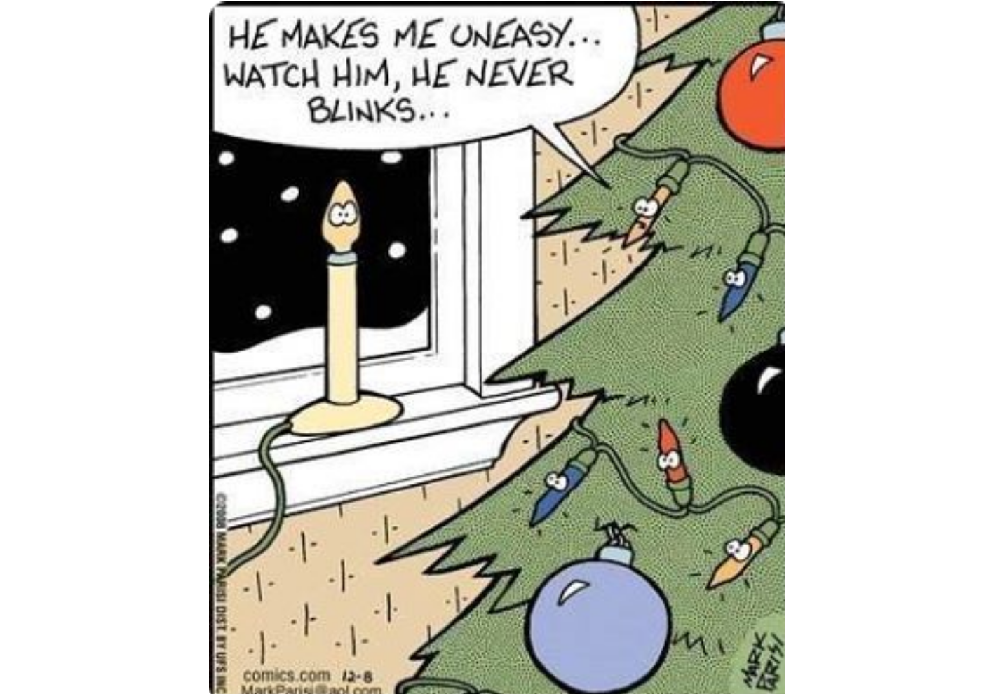 Funny Christmas tree meme with tangled lights