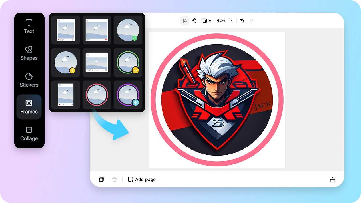 Customize every element for a unique logo