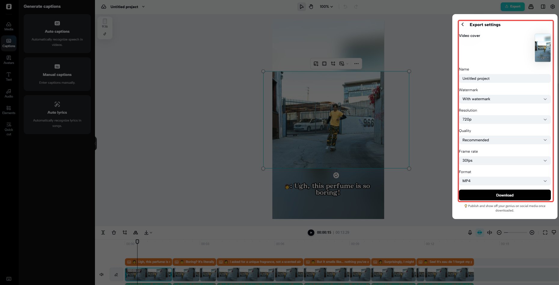 Export your video