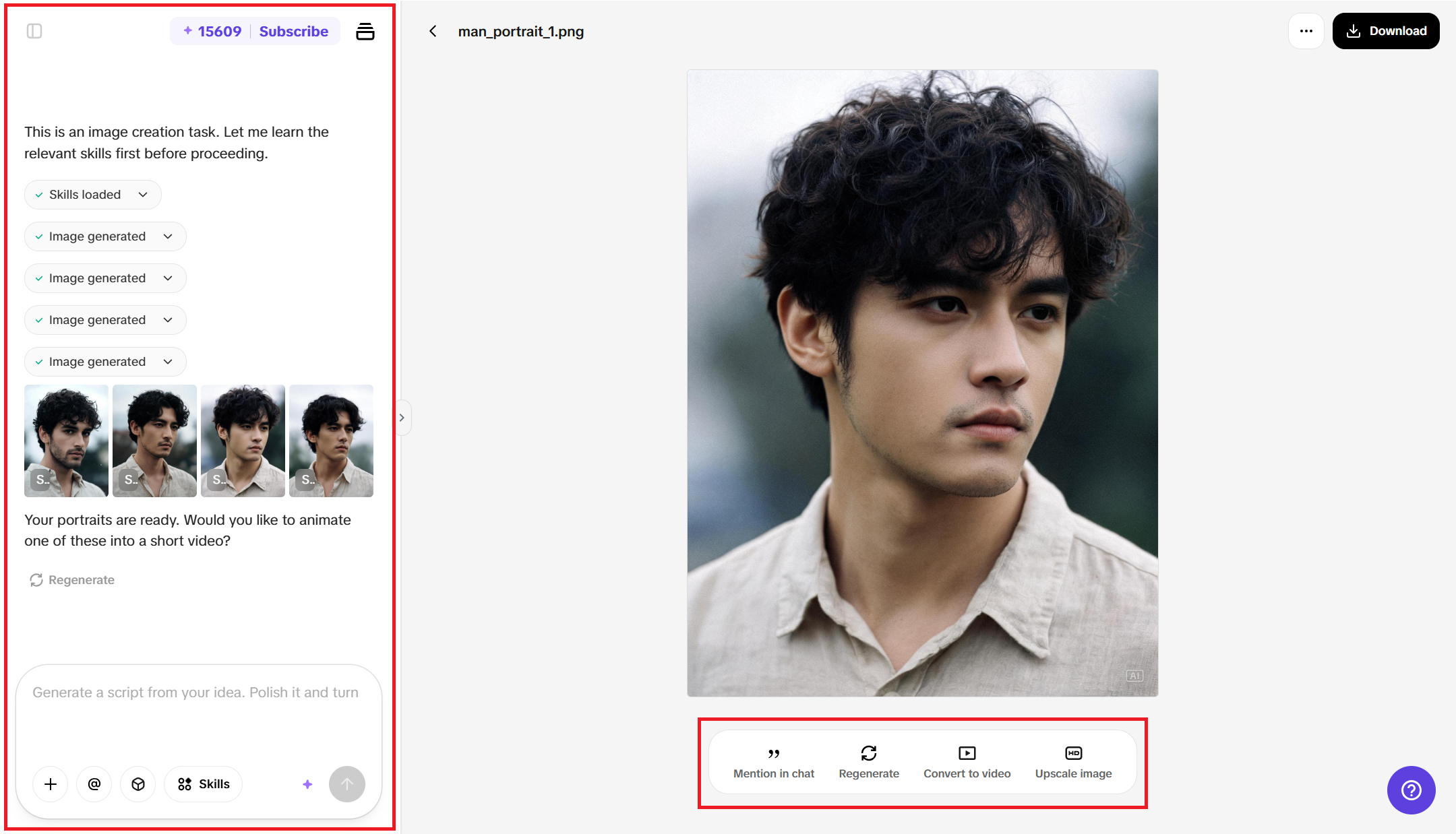 Edit your generated media