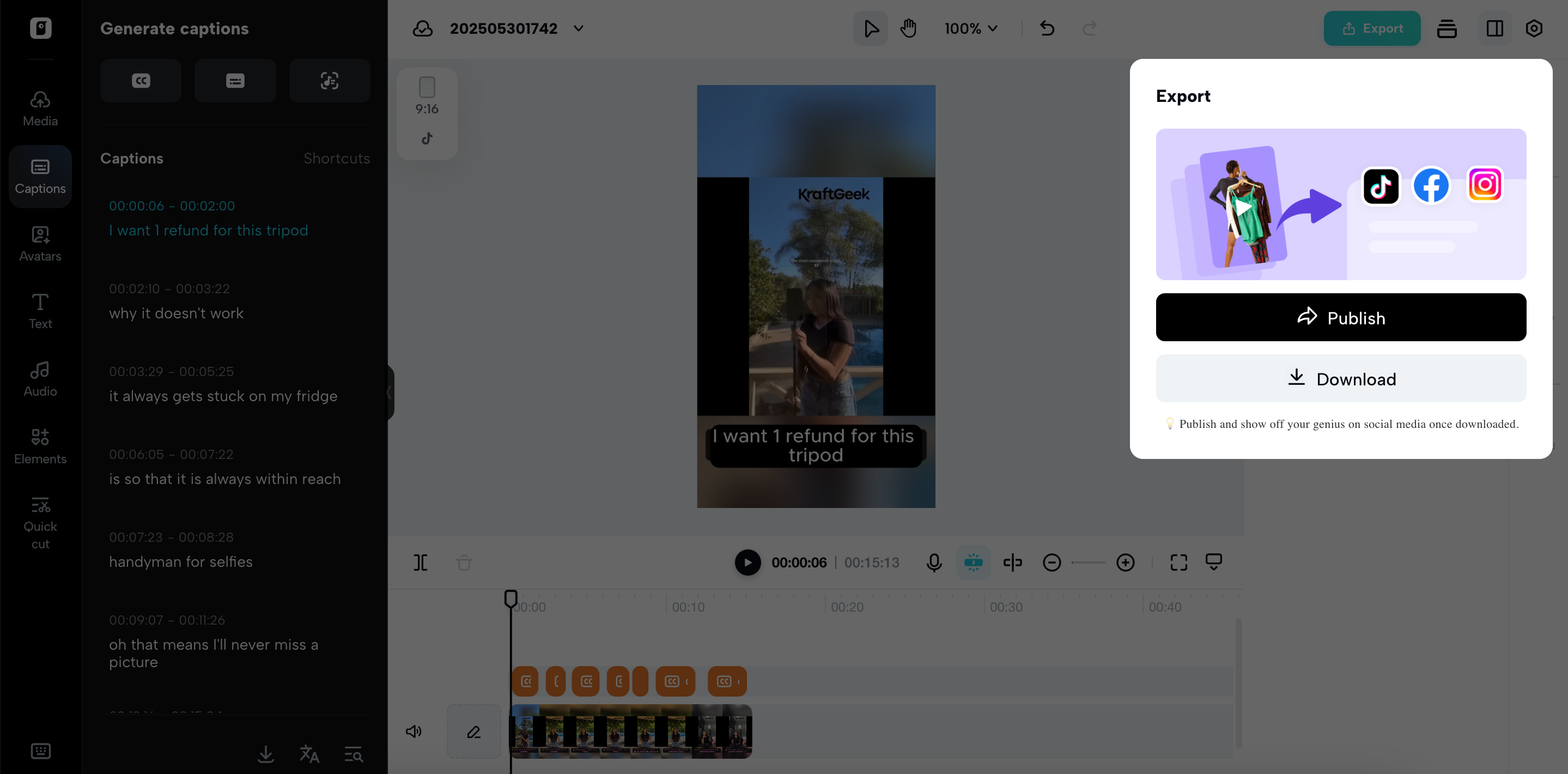 Export video