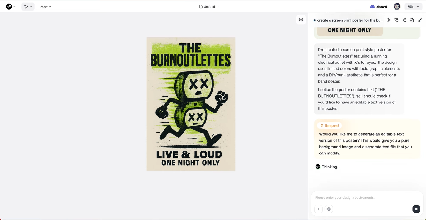 Generating the media using Lovart AI
