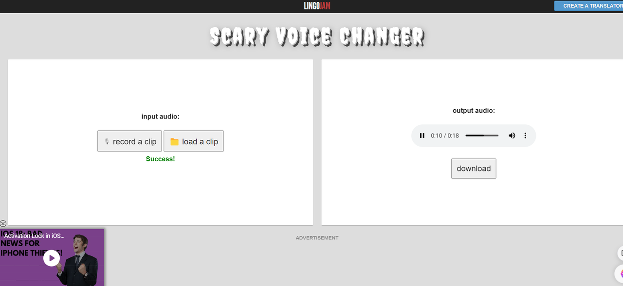 LingoJam Ghostface Voice Changer online is the best tool