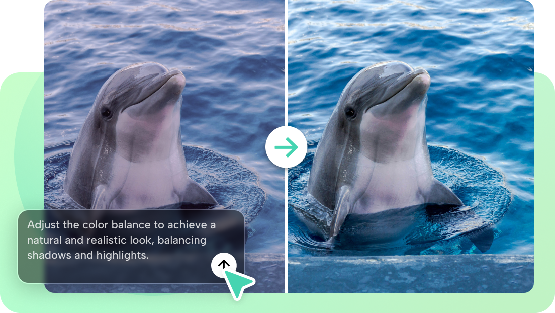 Correzione intelligente del colore AI per le foto in Dreamina