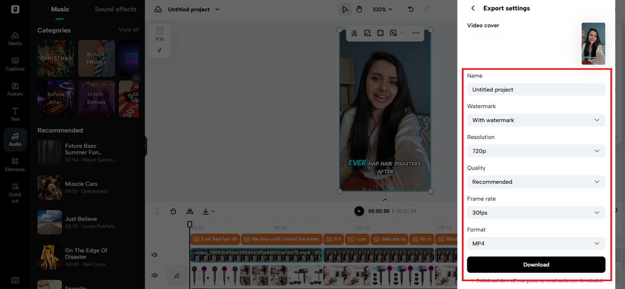 Експортуйте своє відео