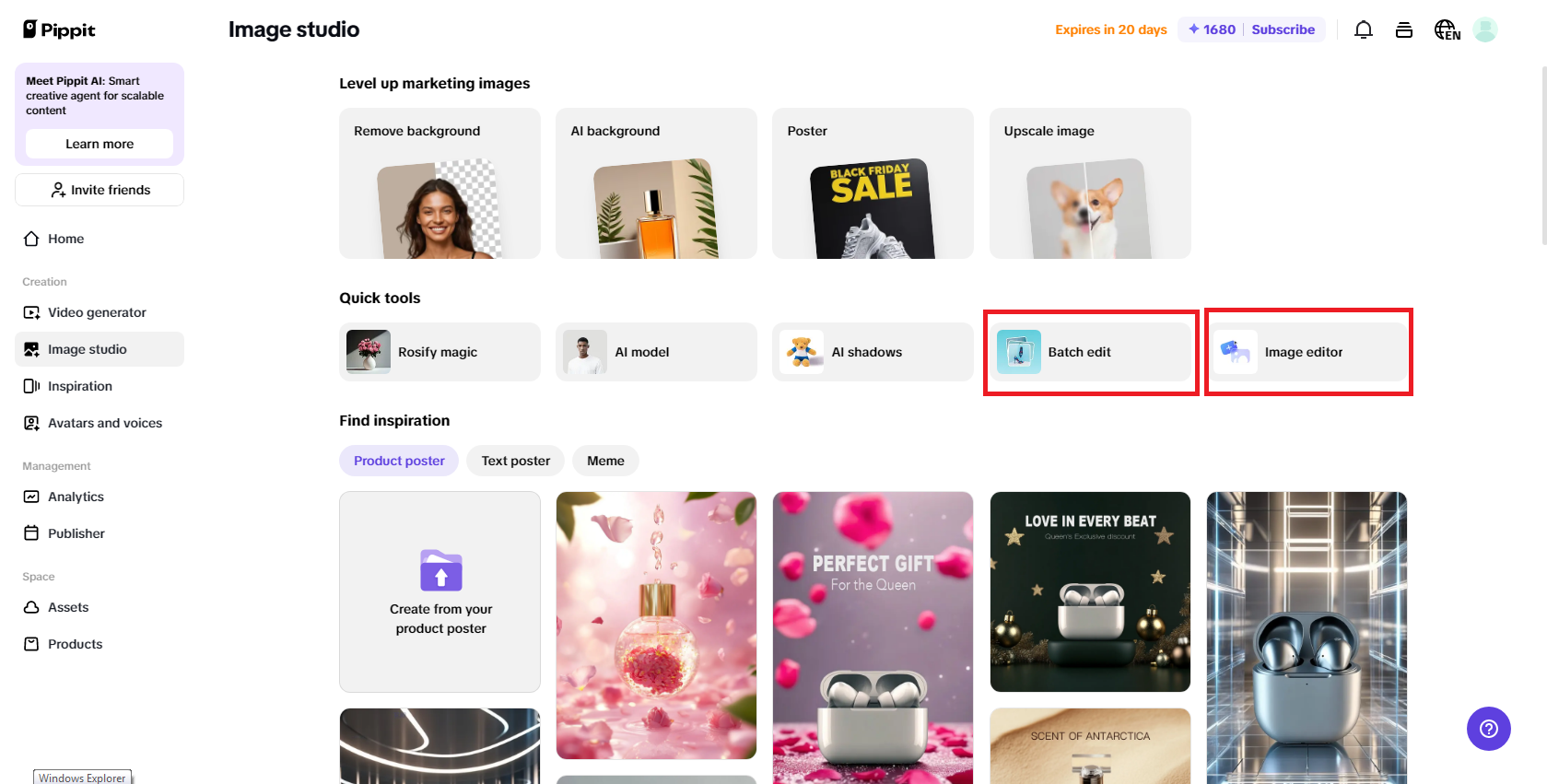 Image editing and batch image editing