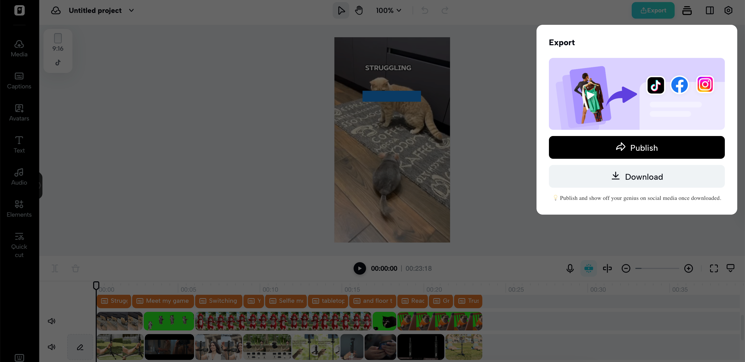 Export and share