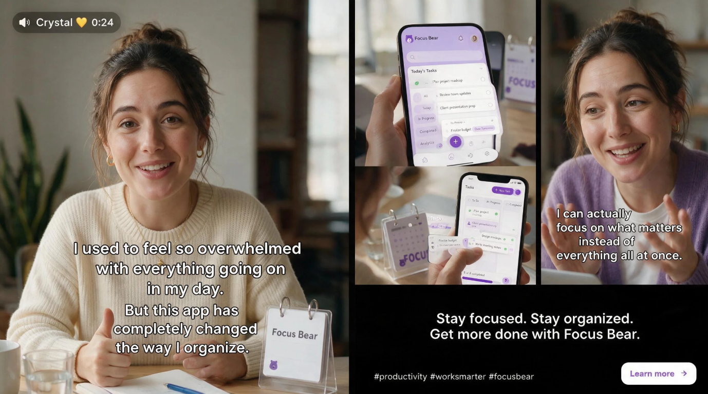Customer testimonial videos visual