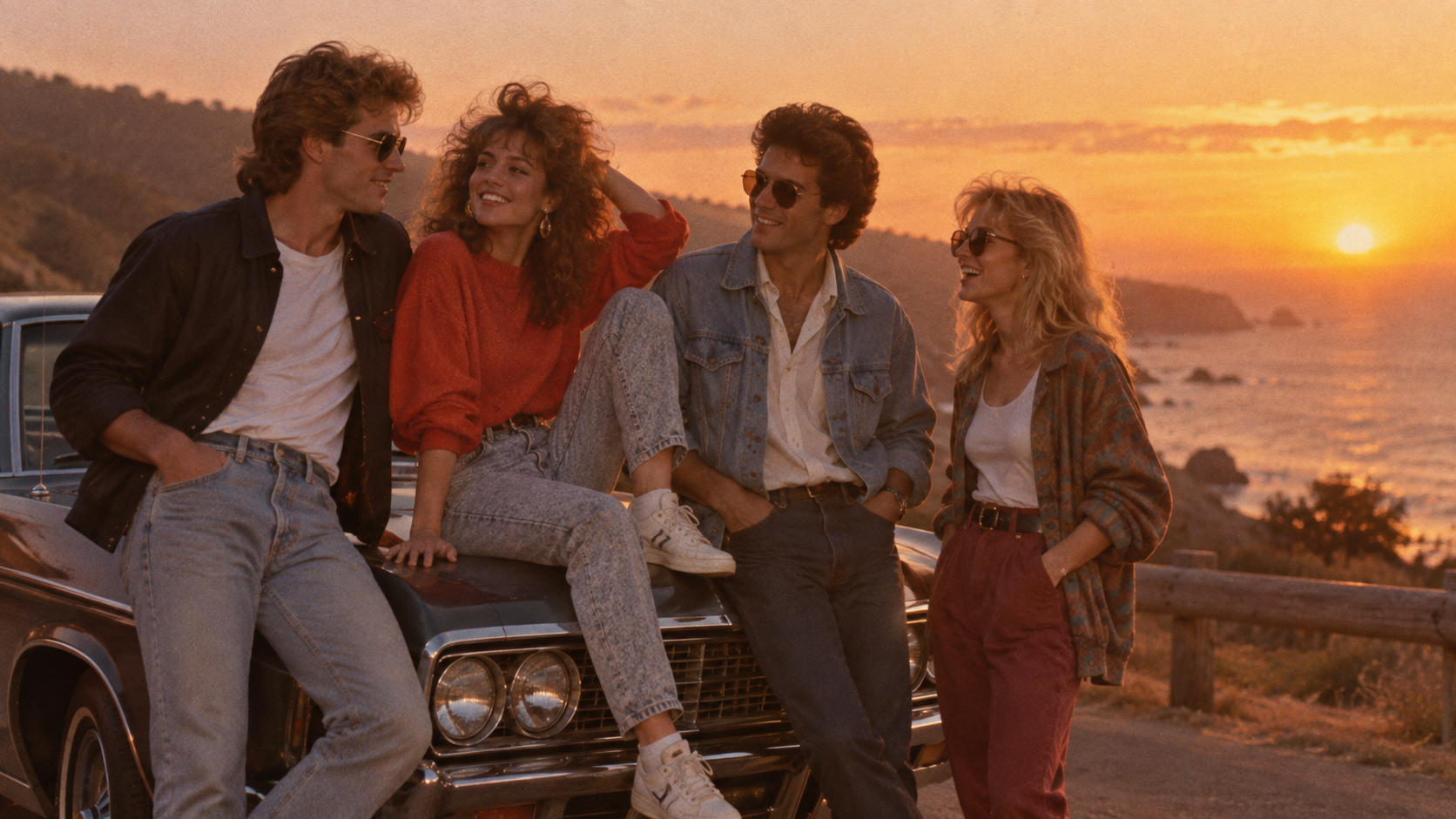 80S Photo Prompt With Car original visual 1