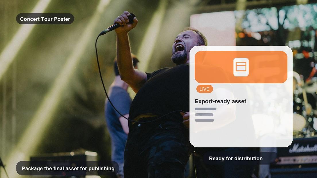 Concert Tour Poster Maker realistic image for package the final asset for publishing