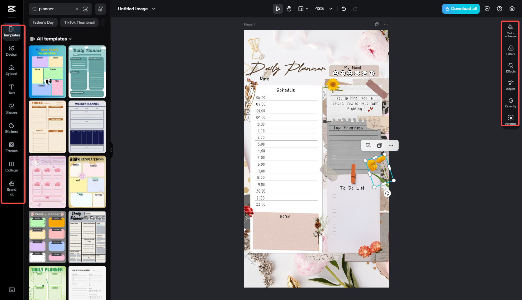 Editing the to-do list