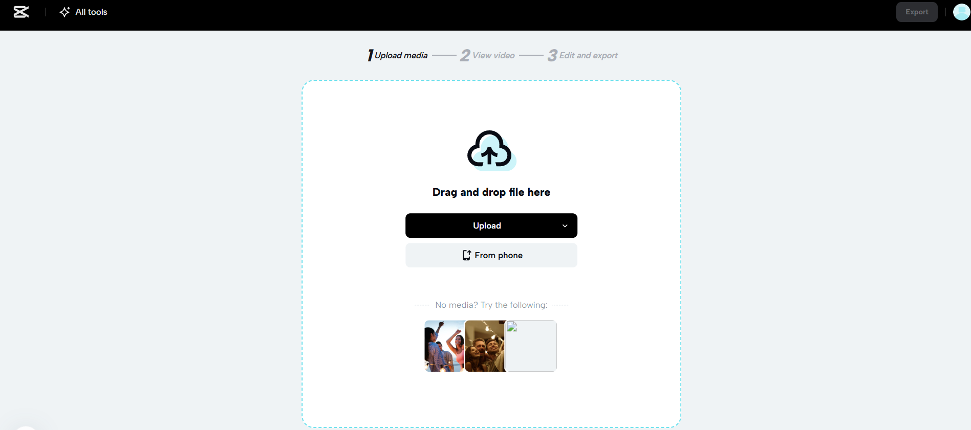CapCut Web - clips to video feature
