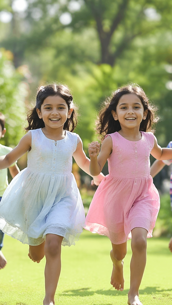 ai children day photo mobile background