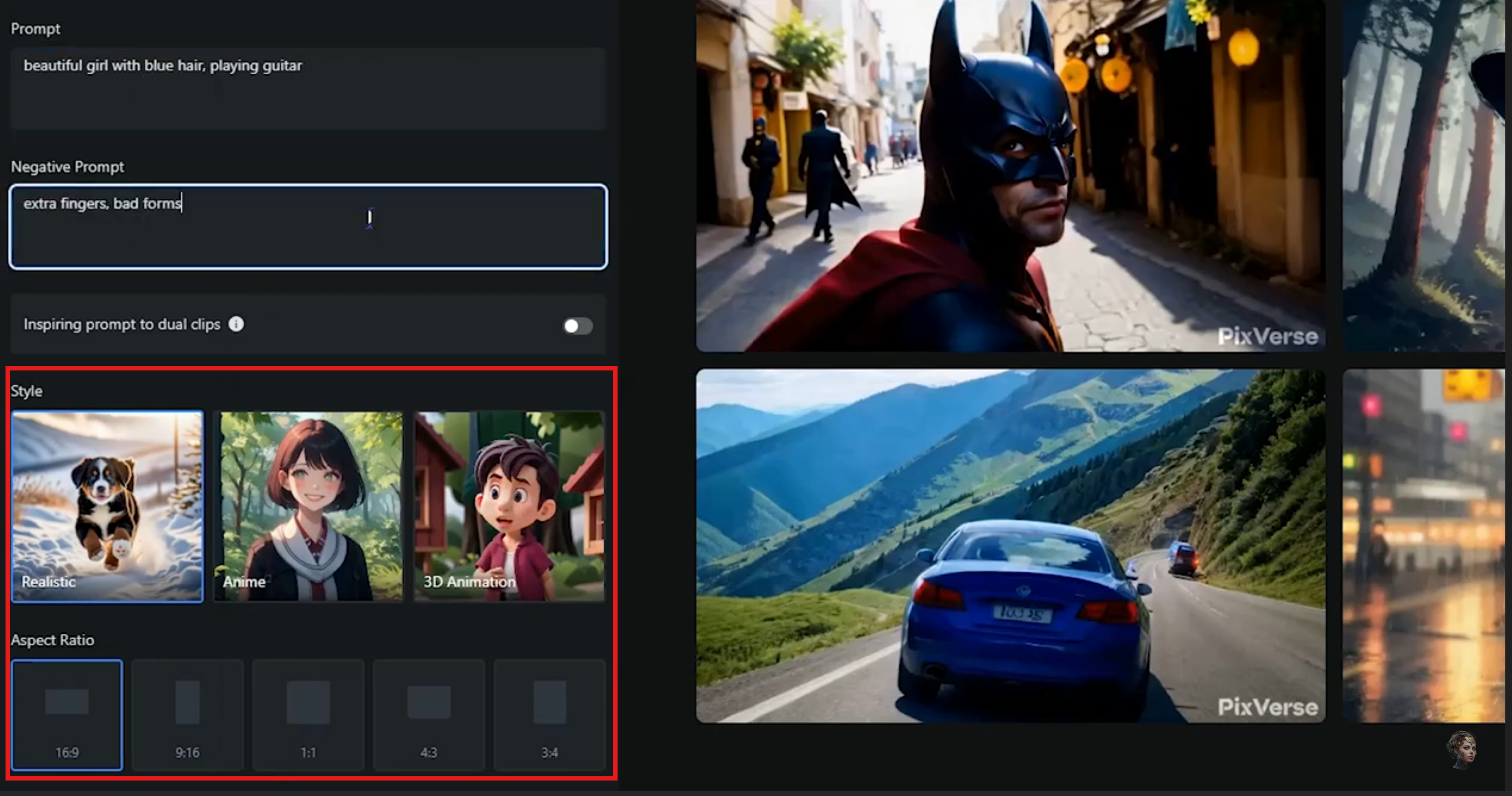 AI Haiper ayarları