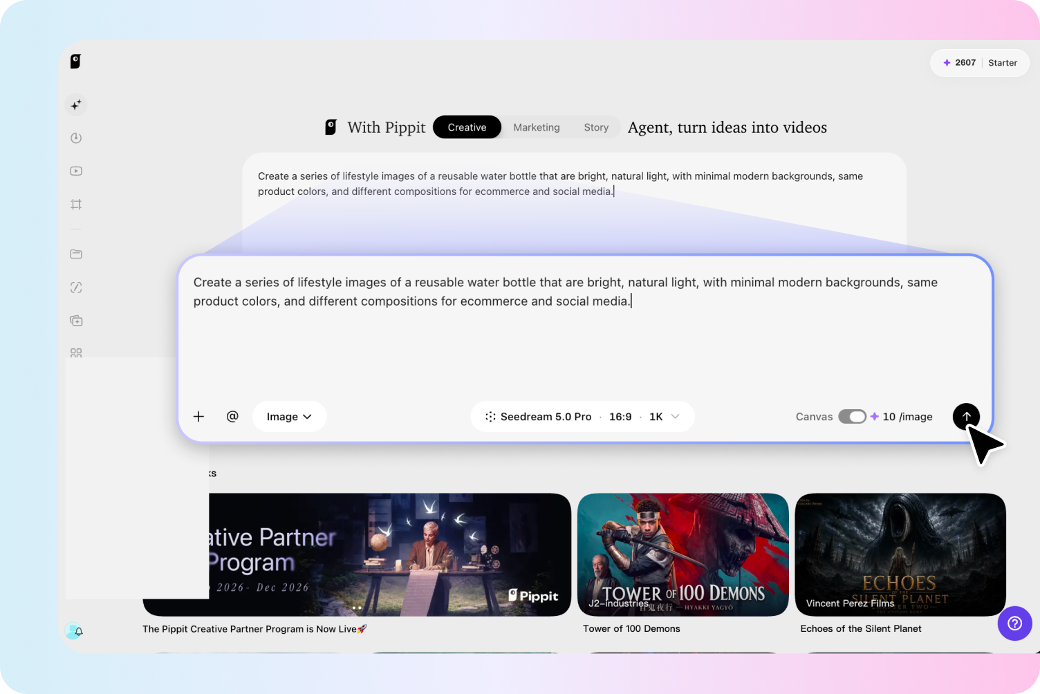 Step 1: Add Your Prompt or Source Images