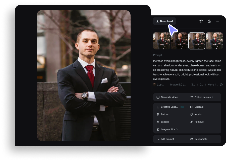 Xem trước, tinh chỉnh và tải xuống