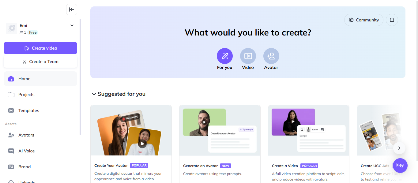 HeyGen AI video editor