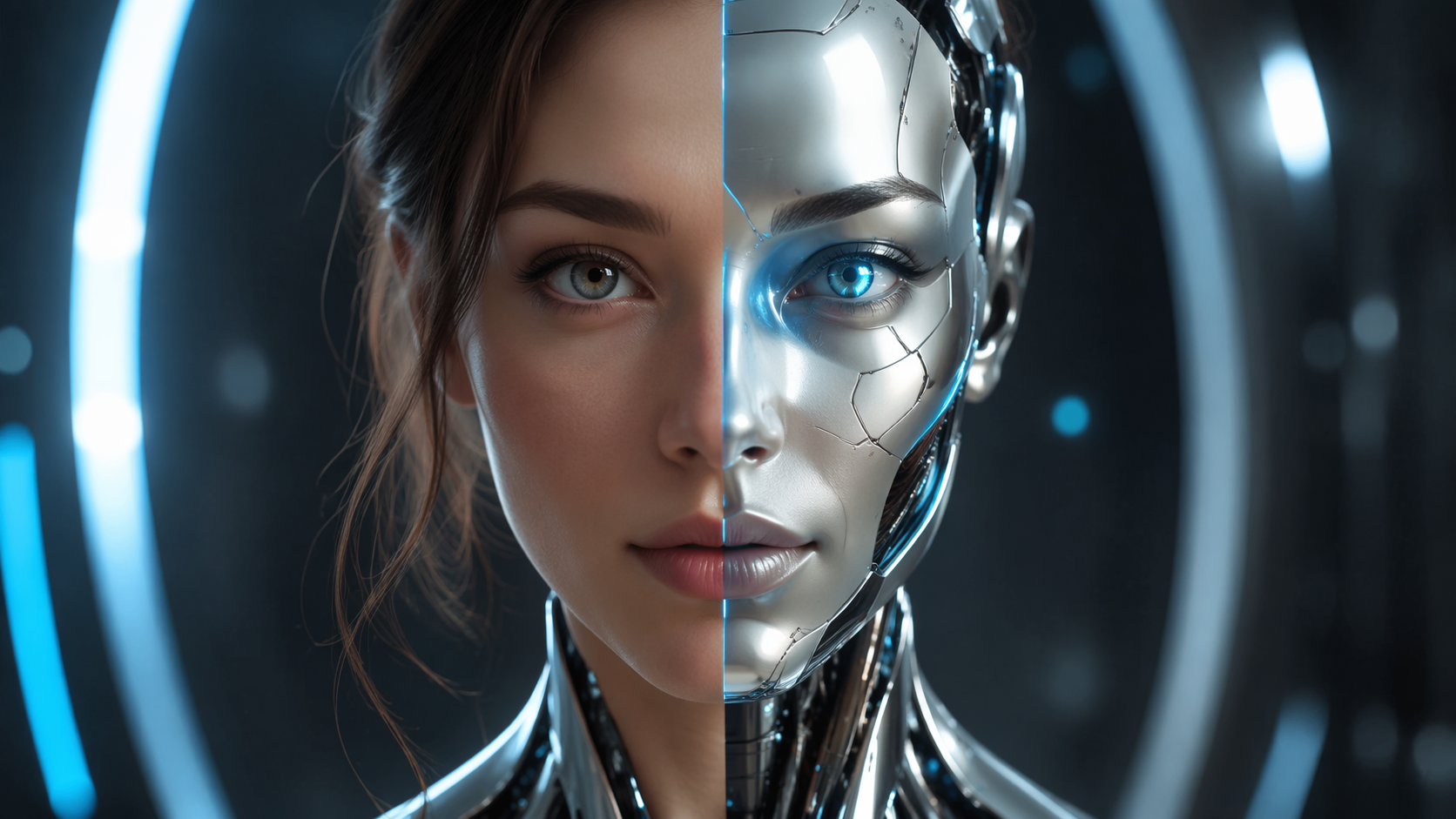 Dreamina robot face filter prompt example 2: Friendly Android Avatar