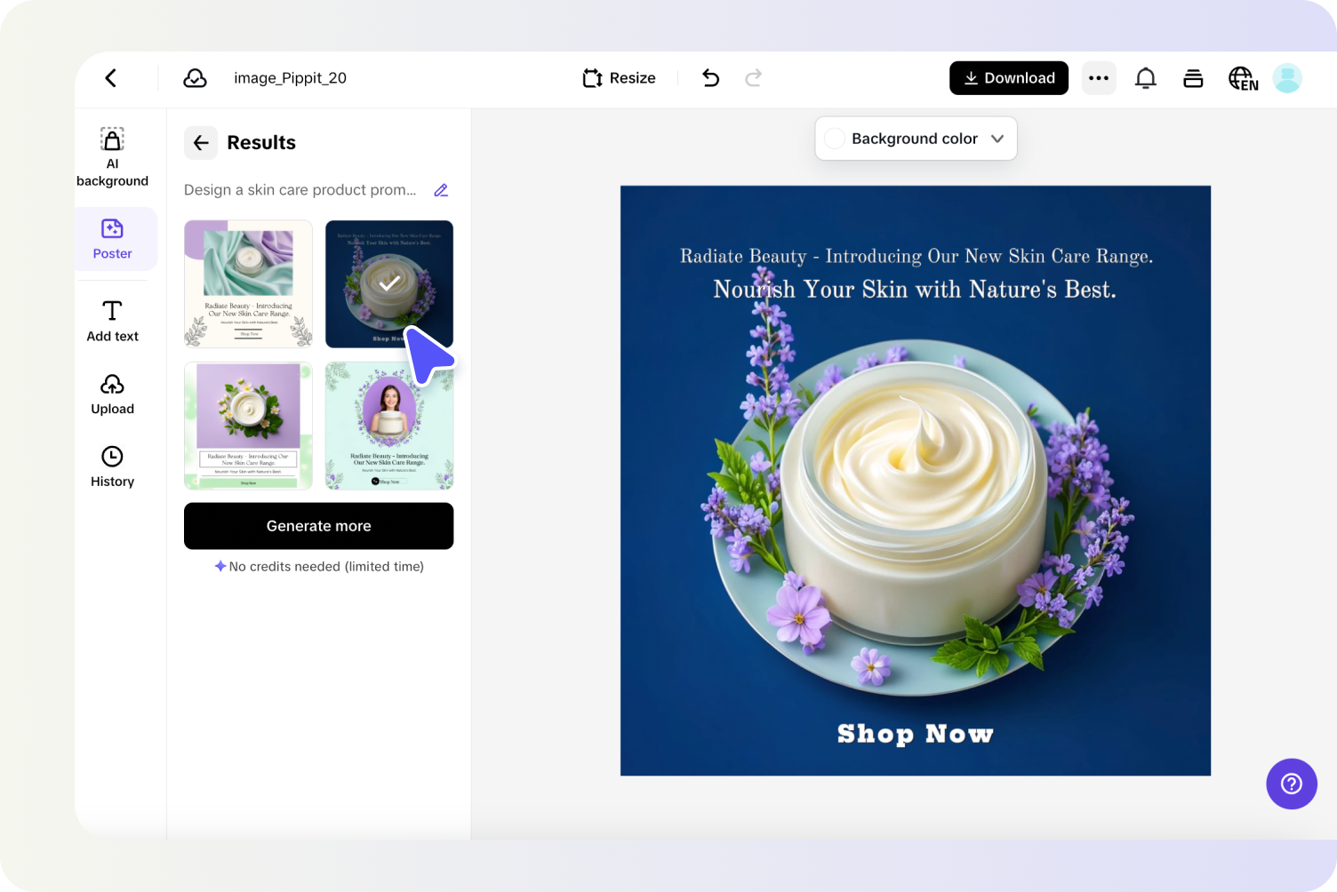 Personalizza il poster