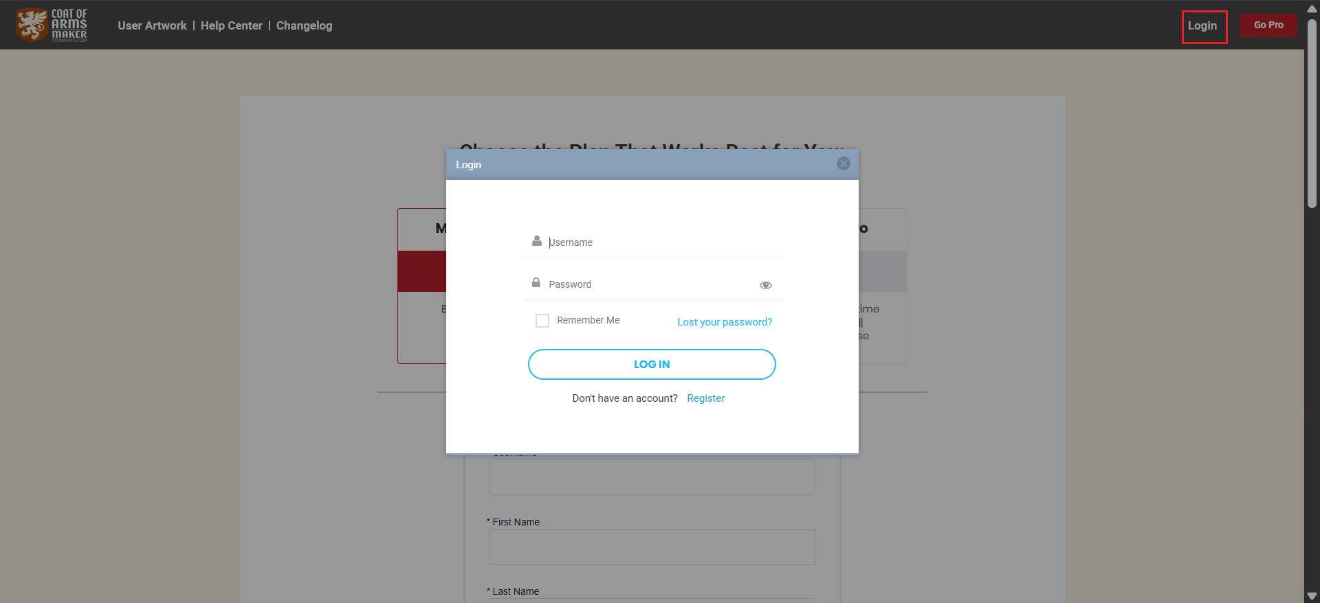 Sign up or Log in