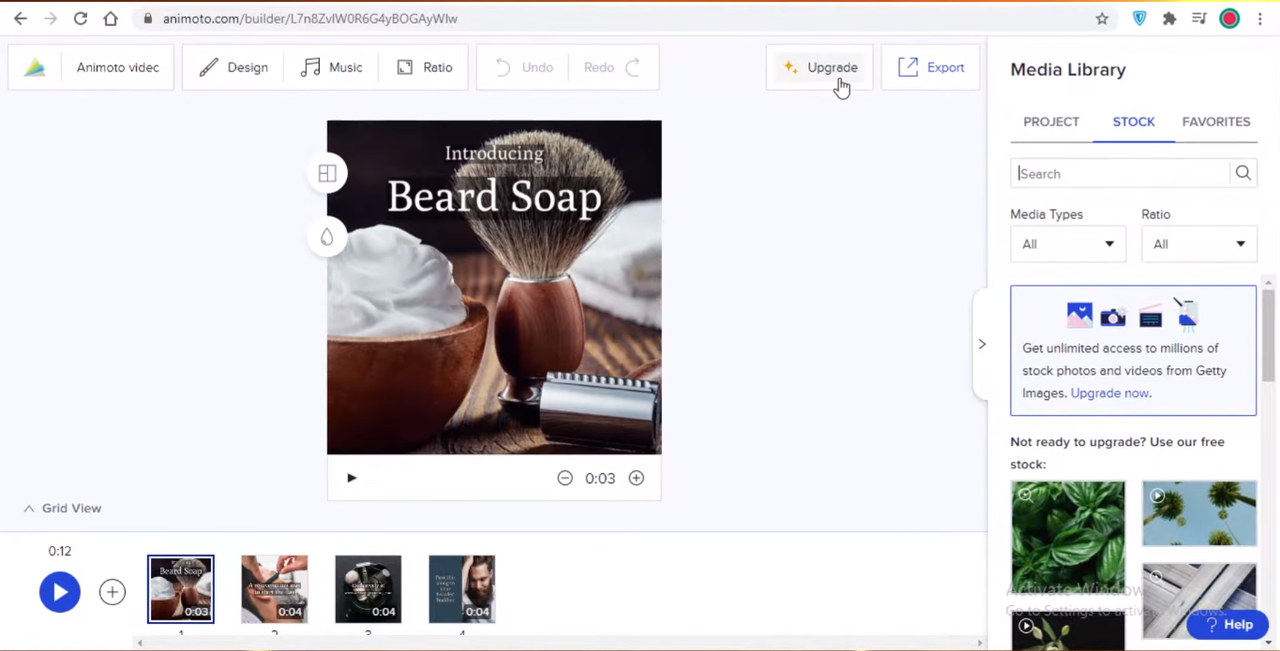 Animoto: video edit short-form