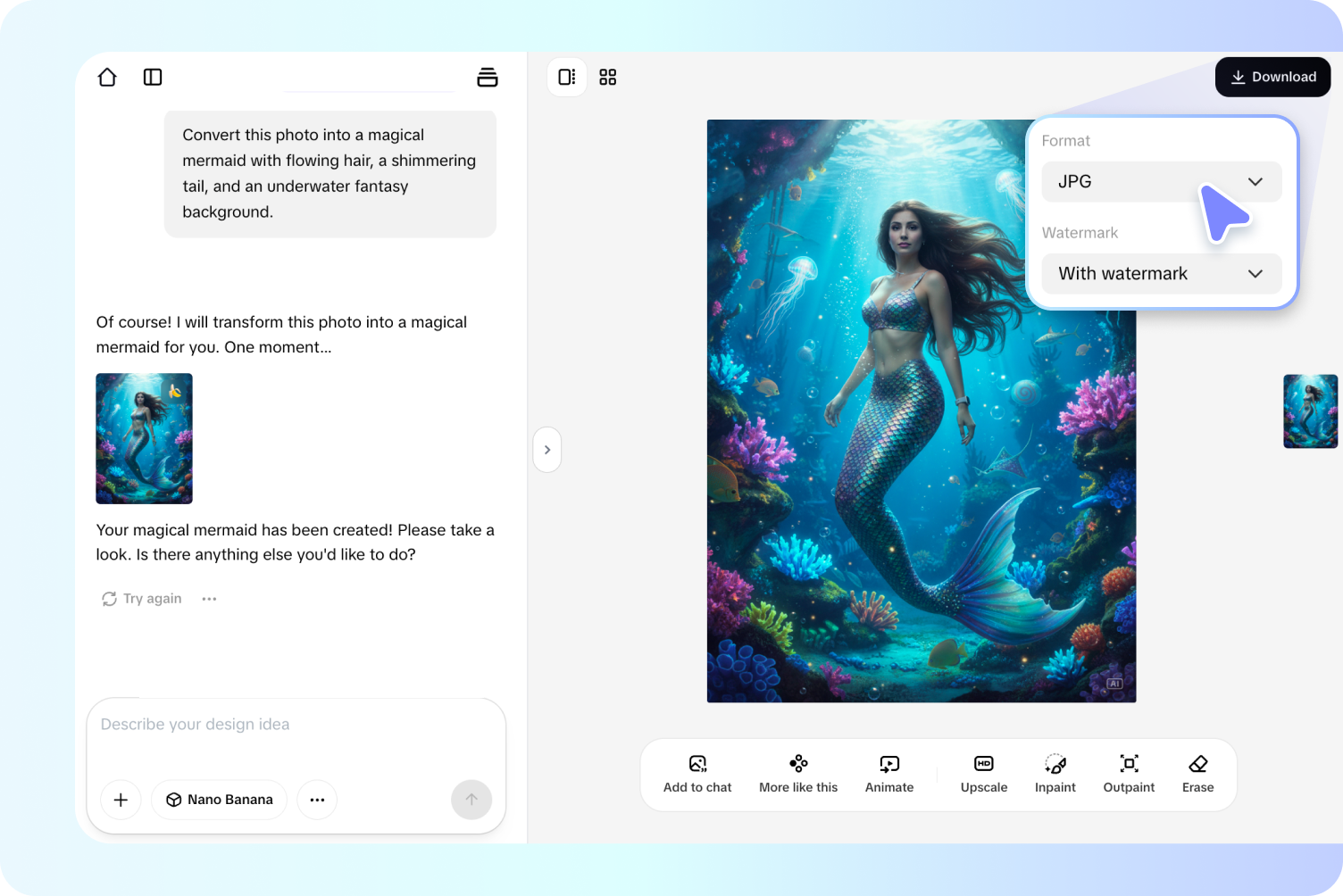 Edit and download images