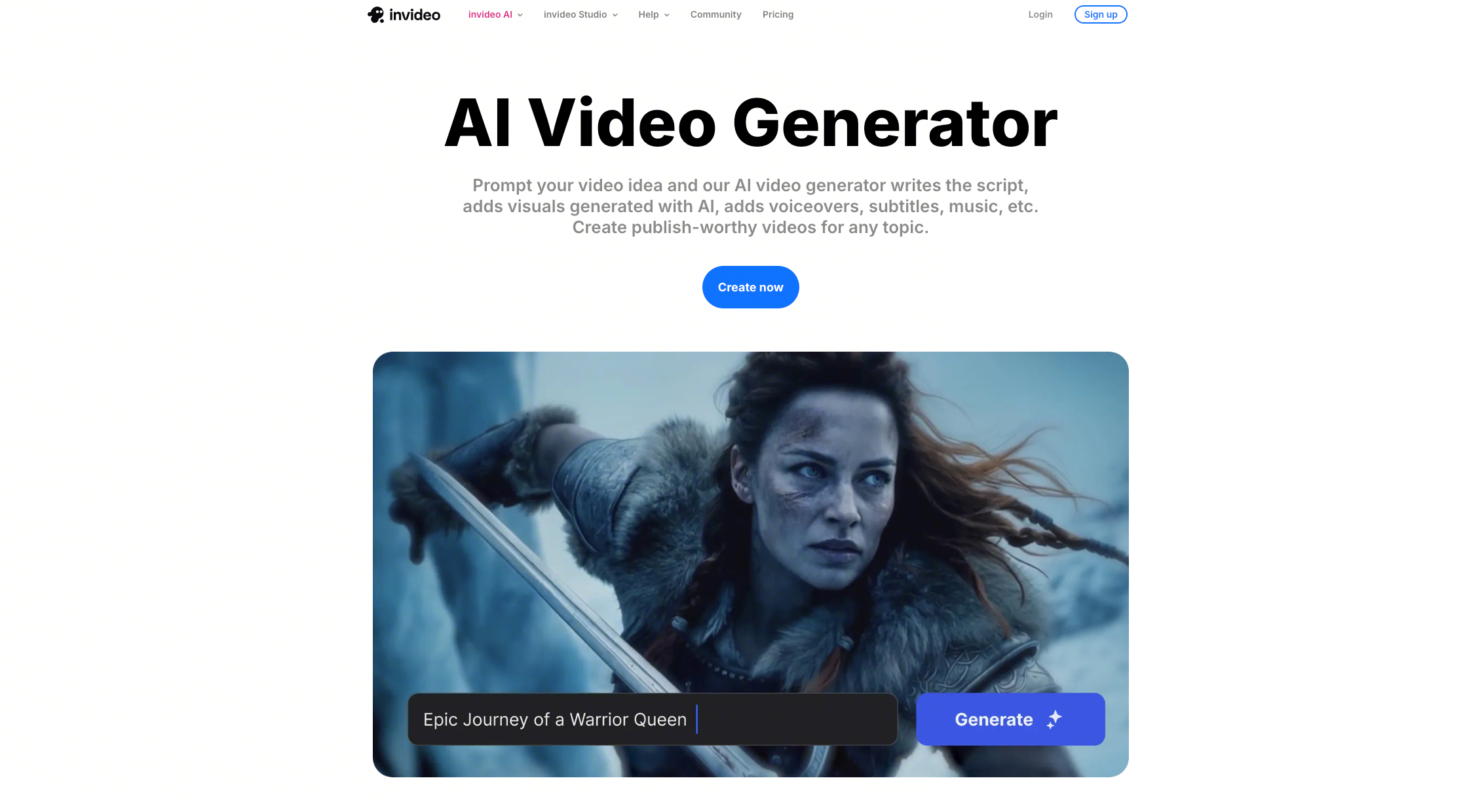7. InVideo AI - am besten für eine schnelle gesichtslose Montage