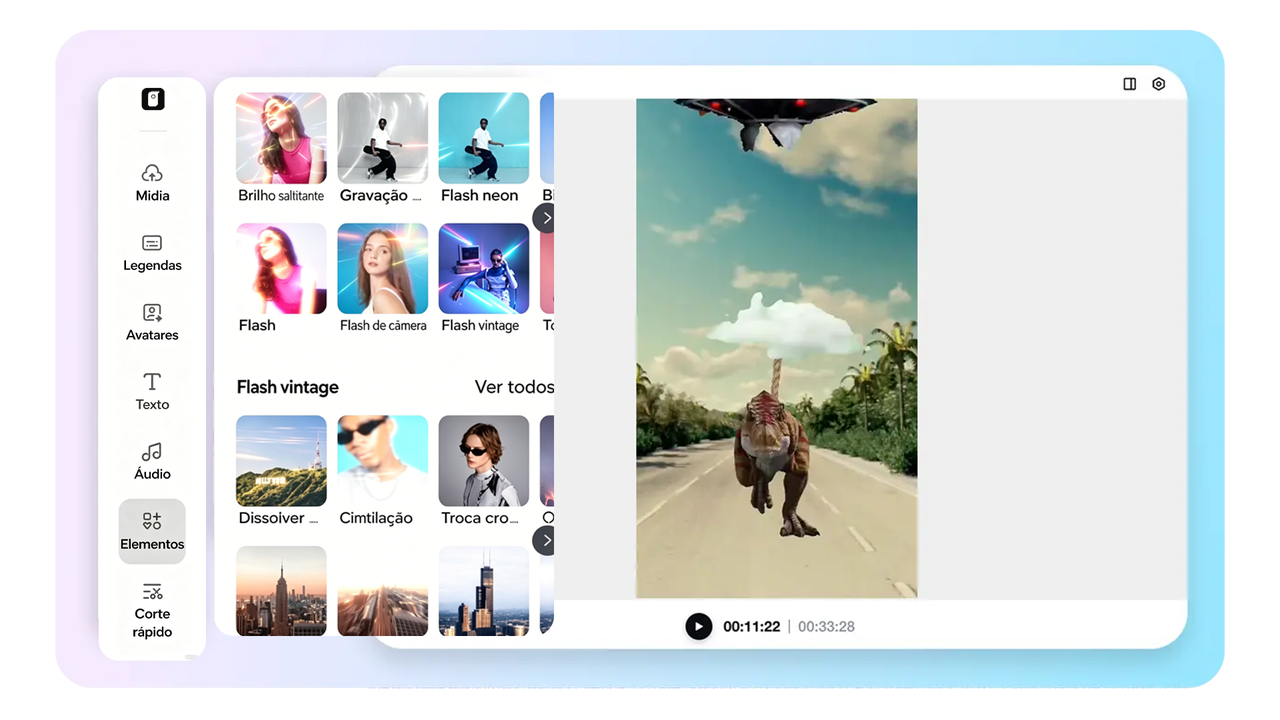 Montagem de vídeos engraçados com fotos com IA
