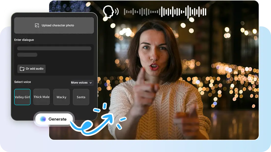 CapCut AI dialogue scene