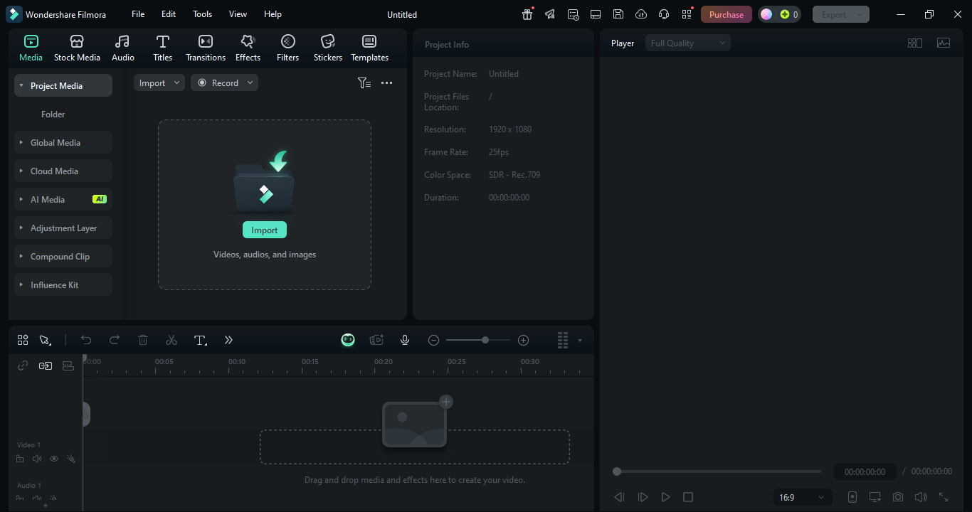 Interface Filmora IA
