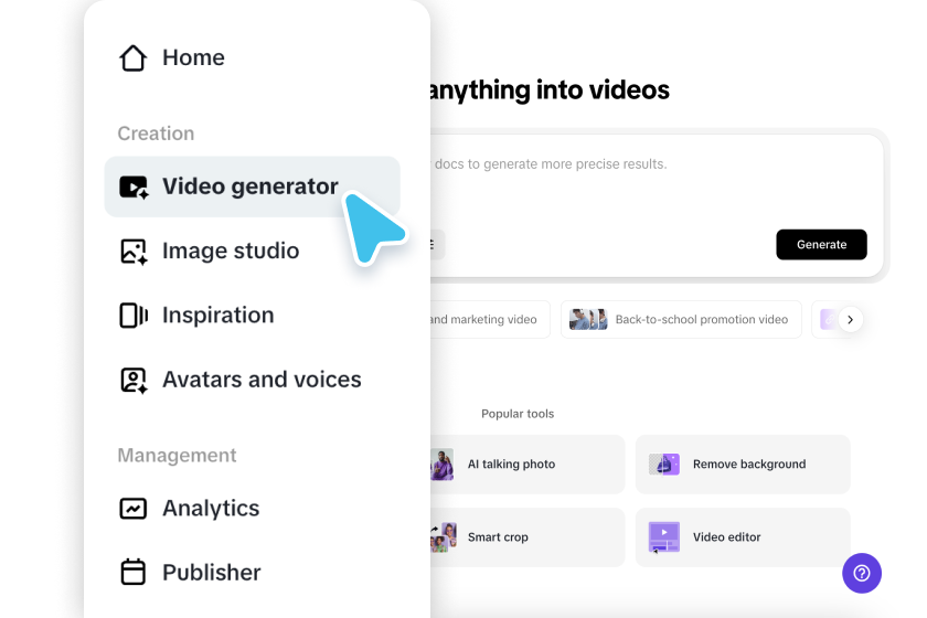 Opening video generating in Pippit for creating Black Friday ads