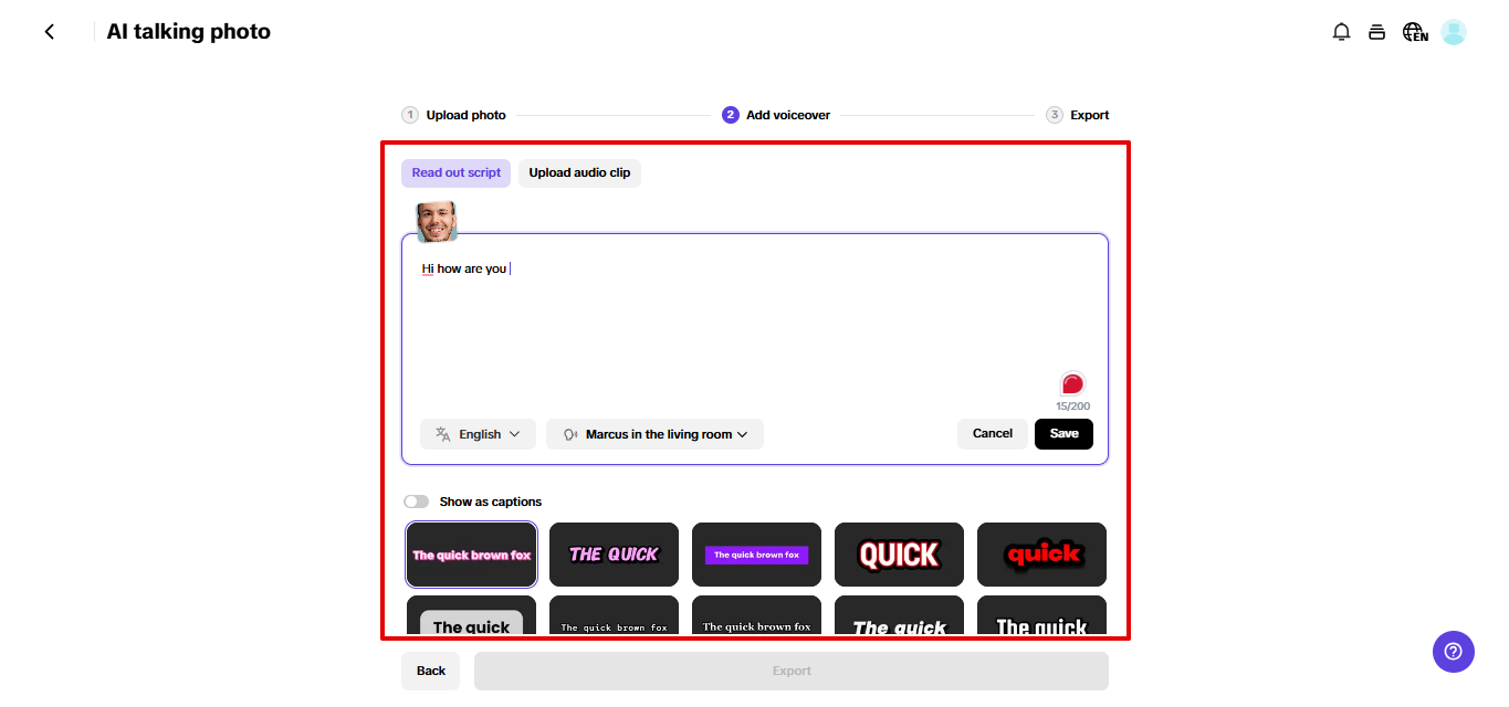 Generating a living portrait