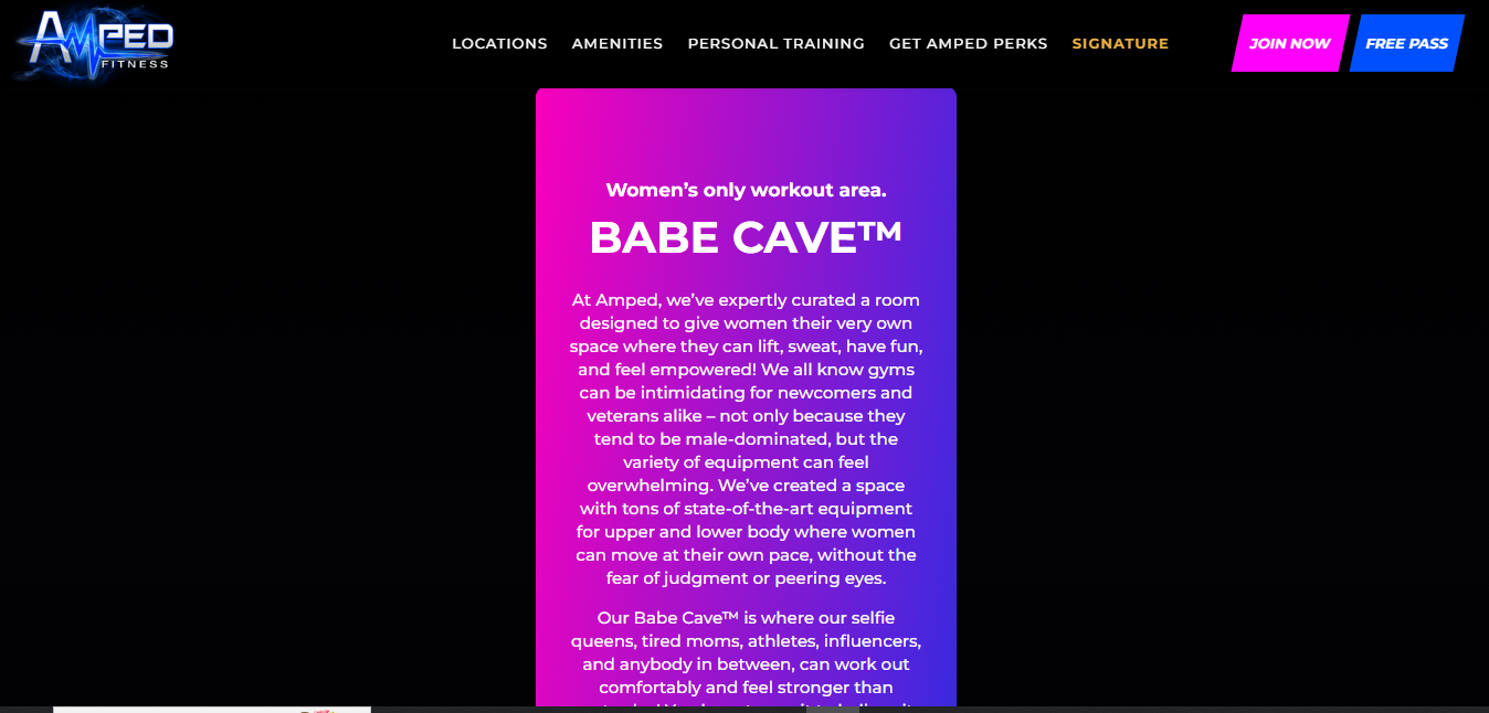 Amped Fitness Babe Cava fitness